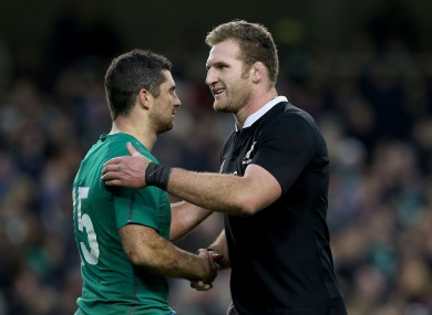 Read consoles Rob Kearney in Dublin yesterday.
