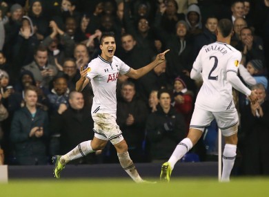 Lamela after his goal.