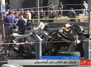 Footage from the scene of the explosion today.