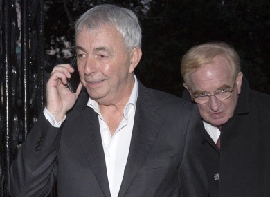 Former CRC CEO Paul Kiely followed by Chairman James Nugent leave Leinster House this evening.