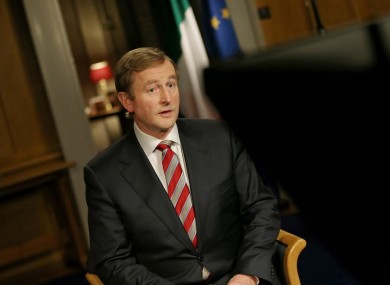 The Taoiseach during the national address tonight.
