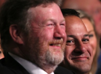 Health Minister James Reilly and Varadkar at the Fine Gael conference in Limerick last October.
