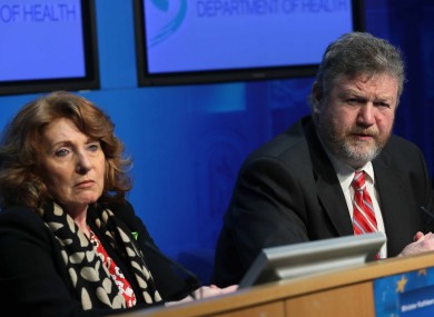 Kathleen Lynch with James Reilly (File photo)