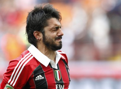 Gattuso in Milan colours in 2012.
