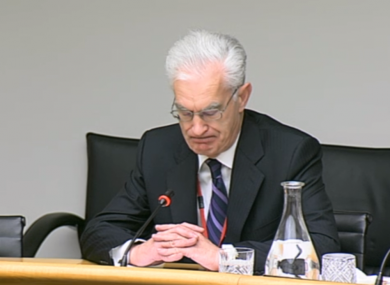 Incoming chairman of Eirgrid John O’Connor pictured at the committee last week.