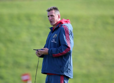 Penney during Munster training.