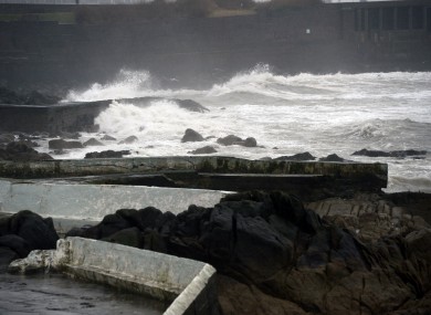 Stormy weather off Dun Laoghaire last March
