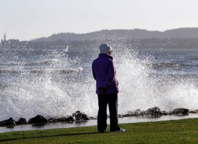 Storm waves in Dublin yesterday.