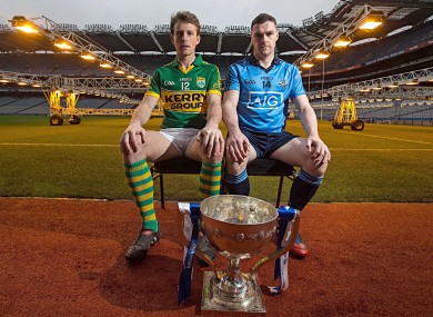 Kerry's Donnchadh Walsh and Dublin's Paddy Andrews.