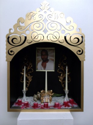 A Yeezus shrine.
