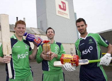 Kevin O' Brien, Alex Cusack and Max Sorensen are having a loaf.