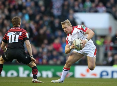 Luke Marshall facing Saracens in last season's quarter-final.