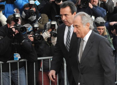 Bernard Madoff arrives at Manhattan federal court, Thursday, March 12, 2009.