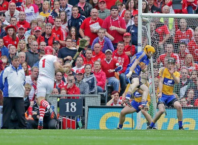 Anthony Nash strikes a free in last year's All-Ireland final.