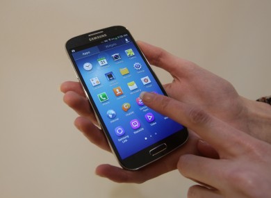 The Samsung Galaxy S4.