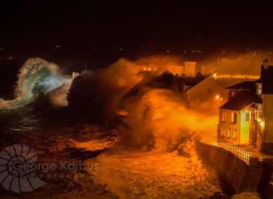 Waves battering the seafront at Lahinch last week