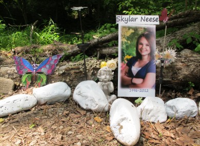 A memorial to slain Skylar Neese