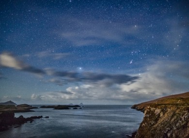 Skelligs and Orion from Valentia, Co. Kerry.