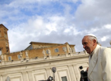 Pope Francis arriving for his weekly general audience, in St. Peter's Square, at the Vatican yesterday.