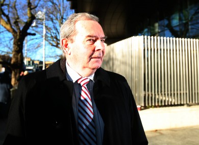 Sean Quinn arriving at court this morning