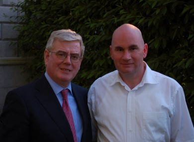 Damian Molyneaux (right) with Tánaiste and Labour Party Leader Eamon Gilmore.