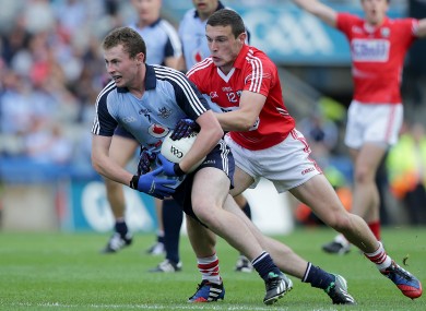 Dublin's Jack McCaffrey and Cork's John O'Rourke.