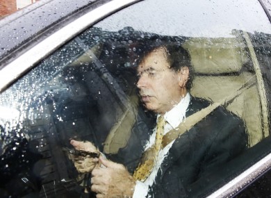 Justice Minister Alan Shatter arriving at Government buildings yesterday.