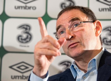 Martin O'Neill: named squad in Limerick this morning.