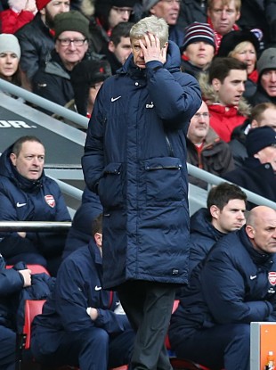 Wenger during Saturday's match.