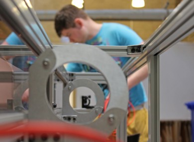 Students building a laser cutter in the University of Limerick