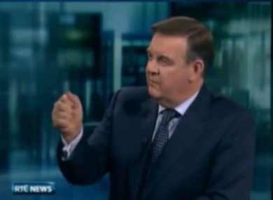 Bryan Dobson on the Six One News during the broadcast.