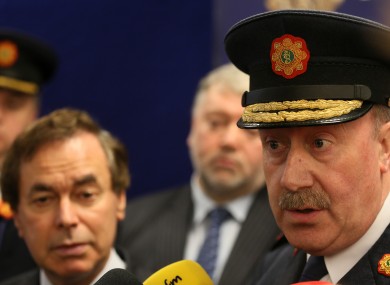 Alan Shatter and the now former Garda Commissioner Martin Callinan.
