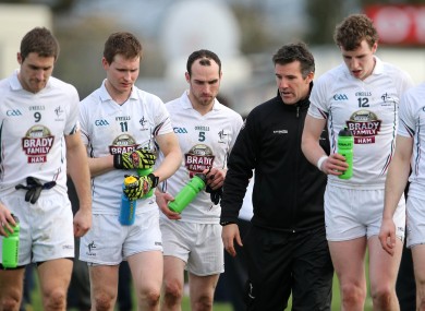Kildare boss Jason Ryan with his players.