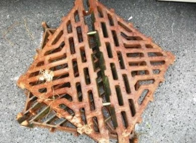 An image of some of the stolen manhole covers that were recovered by gardaí.