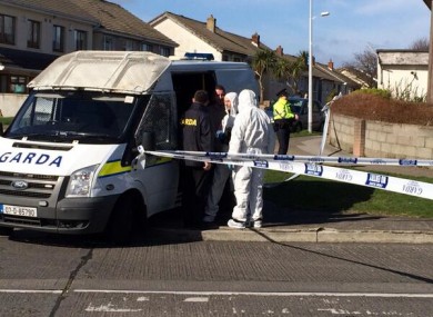 The scene at Holywell Avenue this morning