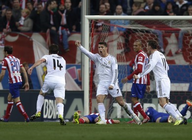Ronaldo celebrates his goal.