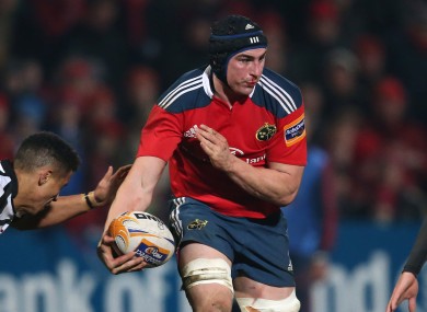 Tommy O'Donnell starts at openside for Munster.