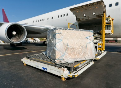 File photo of a cargo plane being loaded.