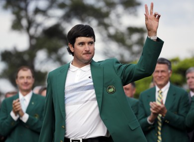 Celebration time for Bubba Watson.