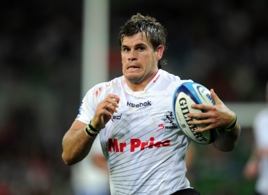 Ludik in action during a Super XV win for the Sharks over the Rebels in 2011.