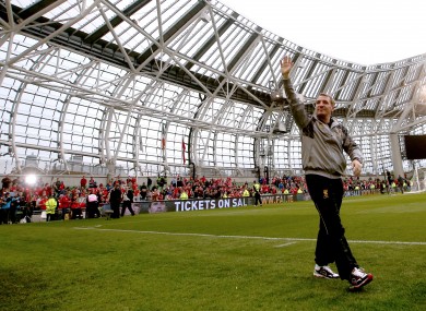 Rodgers at the Aviva Stadium this month.