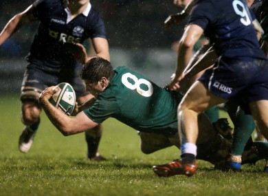 Jack O'Donoghue displayed his powerful ball-carrying during the Six Nations.