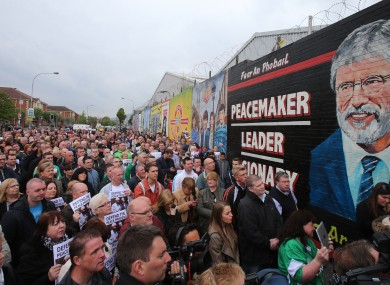 Martin McGuinness made the 'dark side' claim during the unveiling of this mural.