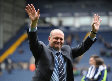 West Bromwich Albion manager Pepe Mel salutes fans after the Barclays Premier League match at The Hawthorns against Stoke.