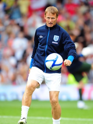 Sheringham at a charity match in 2010.
