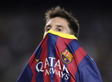 Messi could not help his side break down their stubborn opponents (file pic).