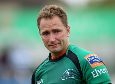 An emotional Parks after his final Connacht game in May.