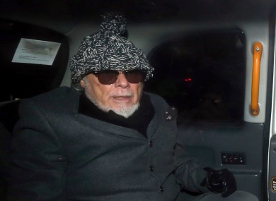 Gary Glitter after his arrest in 2012