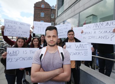 Wzldomiro Tonelli Neto from Brazil paid 900 euro for a 6 month course in which he has only had 2 months tuition before His school Eden college closed.
