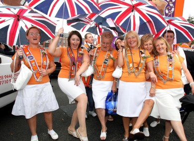 Orangewomen march in Belfast in 2006.